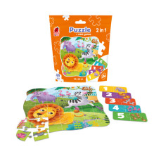 Puzzle in stand-up pouch 2 in 1 «Zoo»