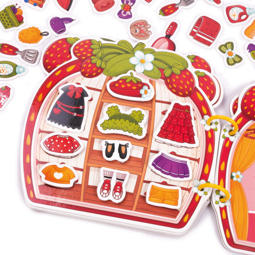 Busy book with velcro "The strawberry house of Emilia"