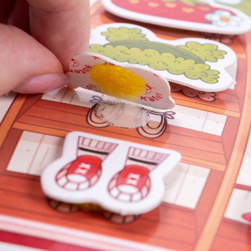 Busy book with velcro "The strawberry house of Emilia"