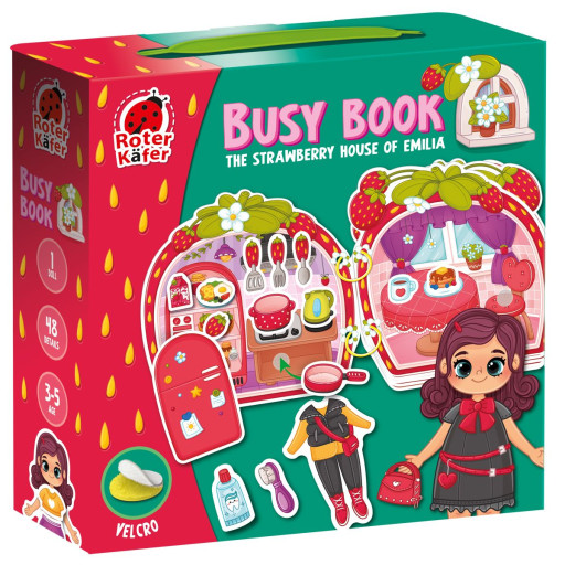 Busy book with velcro "The strawberry house of Emilia"