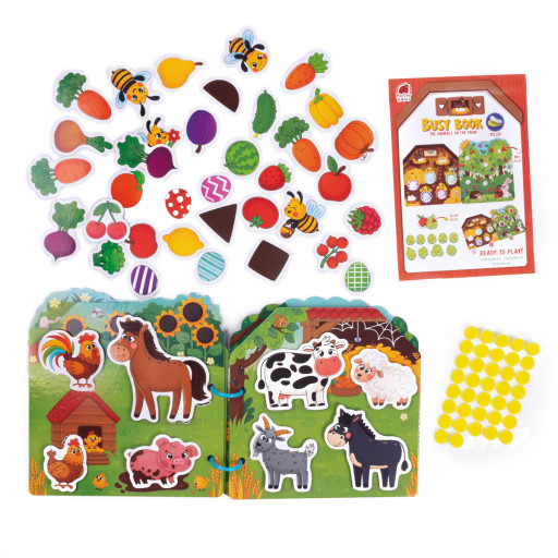 Busy book with velcro "The animals on the farm"