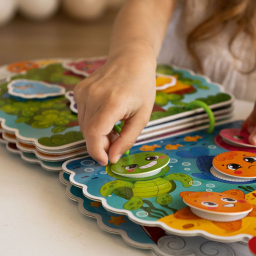 Busy book with velcro "The Smileys"