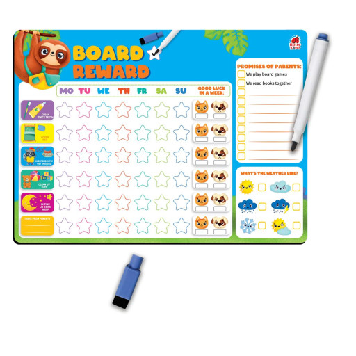 Magnetic game board with a marker. Encouragement board.