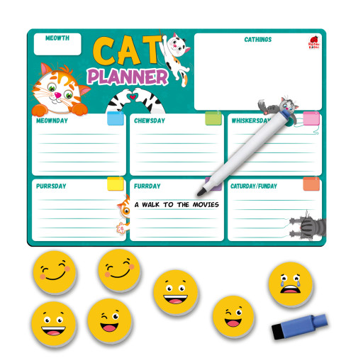 Magnetic game board with a marker. Planner.