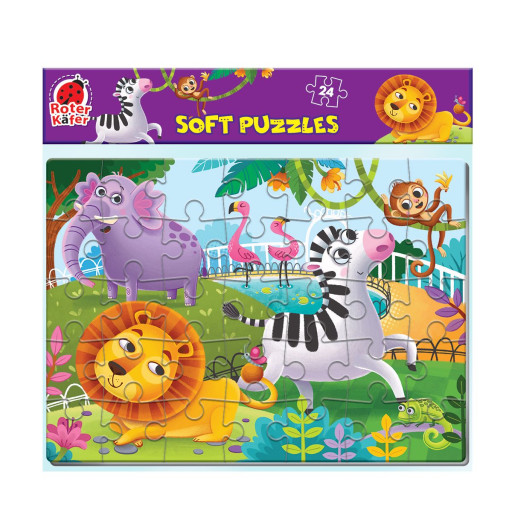 Foam puzzles A4 «Animals in the zoo»