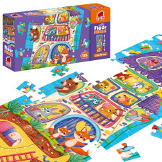 Puzzle Roter Käfer floor puzzle. House.