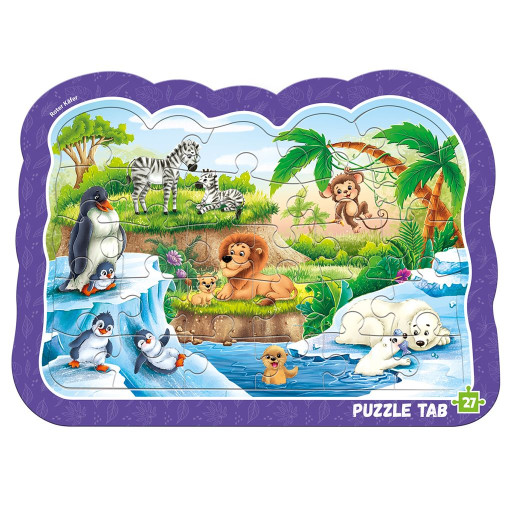Puzzle tab «Animals in the zoo»