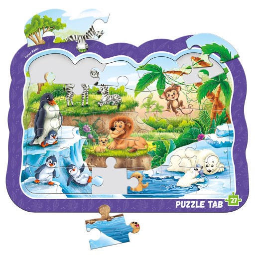 Puzzle tab «Animals in the zoo»