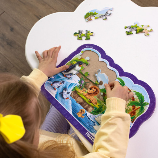 Puzzle tab «Animals in the zoo»