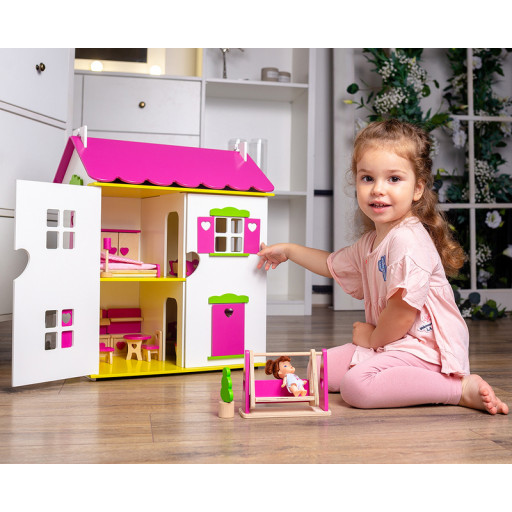 Big wooden house for doll