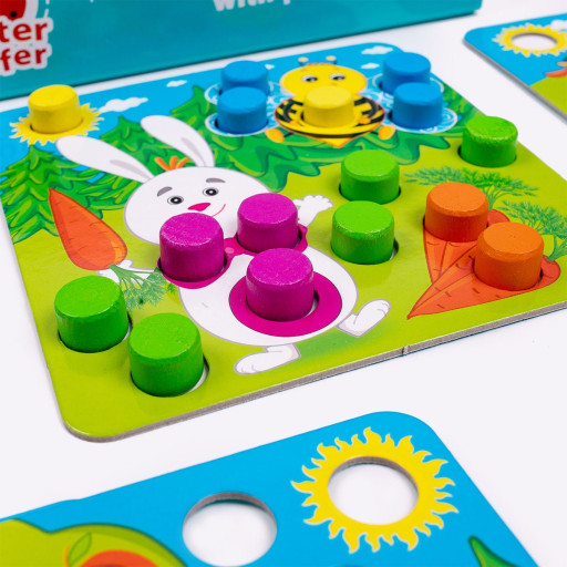 Wooden mosaic with pouch "Farm" 