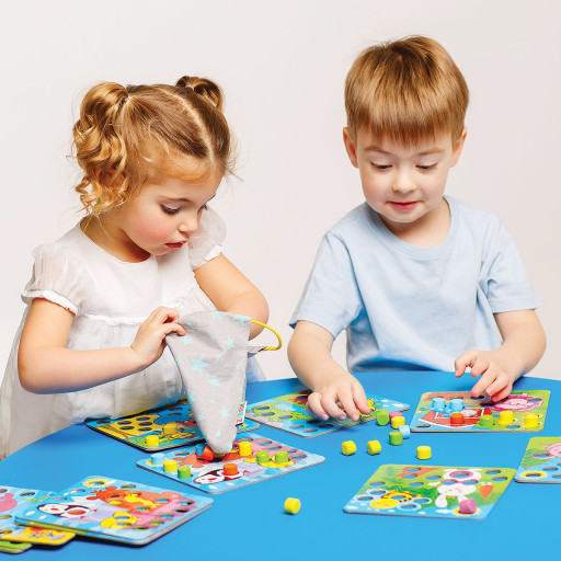 Wooden mosaic with pouch "Farm" 