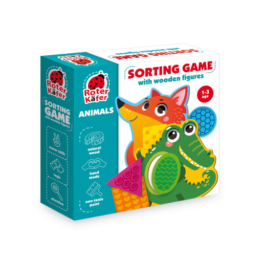 Sorting game with wooden figures "Animals"