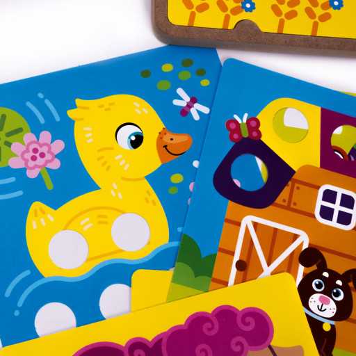 Educational game "Wooden mosaic with base. Farm" 