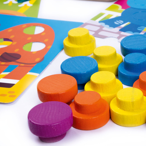 Educational game "Wooden mosaic with base. Zoo"