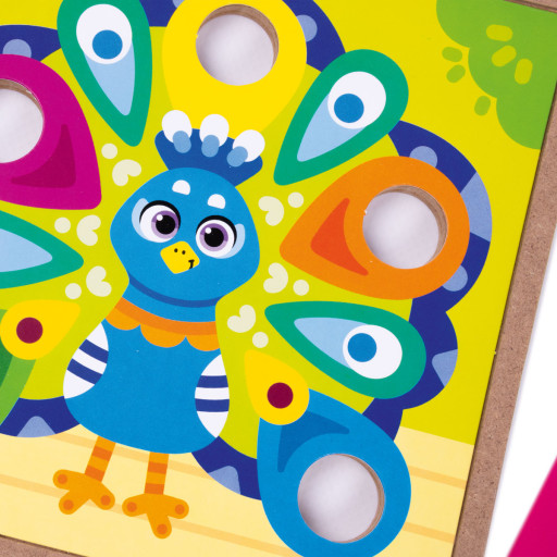 Educational game "Wooden mosaic with base. Zoo"